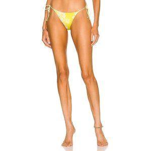 Melissa Simone String Bikini Bottom Yellow & White